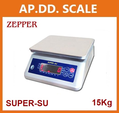 เครื่องชั่งดิจิตอลตั้งโต๊ะ กันน้ำ 3-30kg ยี่ห้อ ZEPPER รุ่น Super SU
